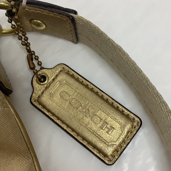 Coach Swingpack Stud Lurex Gold Jacquard CrossBody - Picture 5 of 9